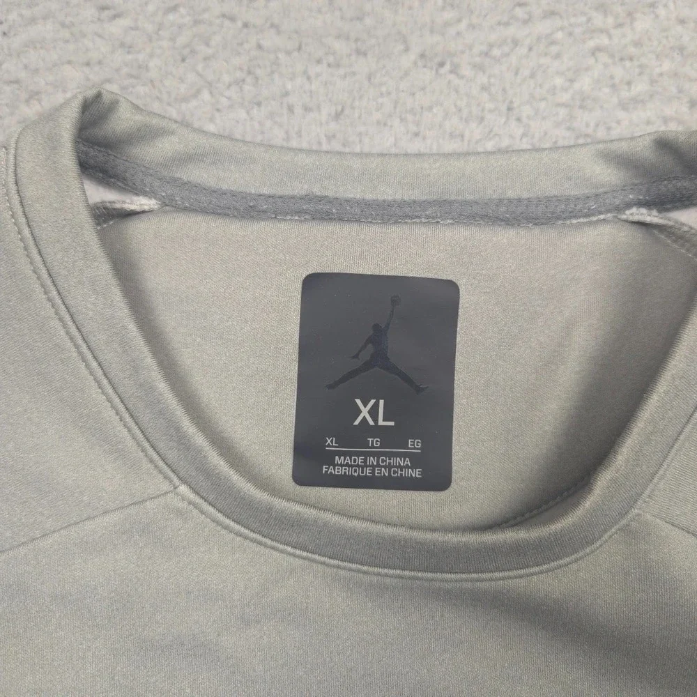 Nike Jordan Jumpman 360 Fleece Crew Sweatshirt Mens XL Gray Side Zip Thumbholes